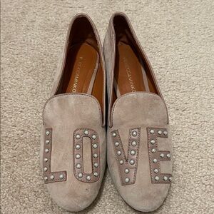 Rebecca Minkoff Taupe Suede LOVE Loafers